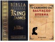 Bíblia Sagrada Preta King James Atualizada/ Letra Jumbo/ livro O Caminho Da Salvação Eterna