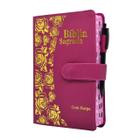 Biblia Sagrada Rc Letra Hipergigante Com Harpa Indice E Caneta Carteira Feminina Pink/rosa