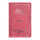 Bíblia Sagrada Slim ARC Harpa Letra Normal Semiflexivel Rosa