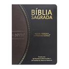 Bíblia Sagrada Slim Grande NVI Letra Grande Preto e Marrom