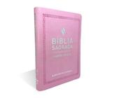 Bíblia Sagrada Slim RC Letra normal Luxo Rosa Claro