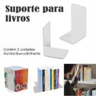 Bibliocanto Suporte Apoio Livro Aparador Lateral Par Branco