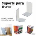 Bibliocanto Suporte Apoio Livro Aparador Lateral Par Cristal - INDÚSTRIA FENIX