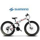 BIC DOBRÁVEL Z-RADER FAT BIKE SHIMANO AÇO CARBONO ARO26 FREIO A DISCO MEc 21vl PNEU LARGO - BRANCA