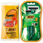 Bic Kit Barbeador Comfort 3 Advance Sensitive + Sensitive Shaver + Comfort 2