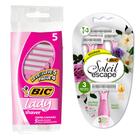 Bic Kit Depilador Soleil Escape Rosa e Magnólia + Lady Shaver Rosa