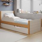 Bicama Infantil 100% MDF com Cama Auxiliar e Proteção Lateral Acompanha Colchão