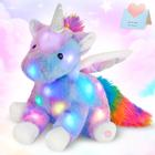 Bicho de pelúcia CozyWorld Unicorn 16,5 cm com luz e música