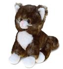 Bicho de pelúcia DolliBu Plush Cat Soft Huggable Brown 18 cm