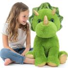 Bicho de pelúcia Muiteiur Triceratops 62cm para bebês e crianças