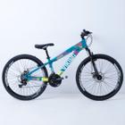 Bicicleta 26 vikingx 21v index - tuff x-25 - azul/amarelo