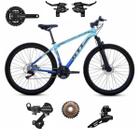 Bicicleta 29 Mtb Gti Roma 21v Disco Mecânico Transmissão Shimano Suspensao Dianteira Adulto