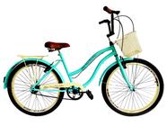 Bicicleta adulto passeio aro 26 com cesta sem marcha tiffany