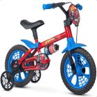 Bicicleta Aro 12 Com Rodinhas Do Spider Man Nathor Cor Azul