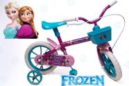 Bicicleta Aro 12 Infantil Feminina Pink e Azul Turquesa - Personagem - OLK Bike