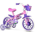 Bicicleta Aro 12 Infantil Menina Com Rodinhas Cat PU Nathor