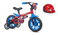 Bicicleta Aro 12 Spider Man Nathor + Capacete Infantil Nathor
