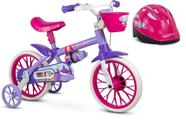 Bicicleta Aro 12 Violet Nathor + Capacete