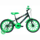 Bicicleta Aro 16 Infantil Polikids Freios V-Brake Quadro 9" Preta Menino