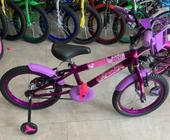 Bicicleta aro 16 infantil- roxo e lilas minnie - Léo bike