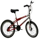 Bicicleta Aro 20 Bmx Cromada vermelho Absolute