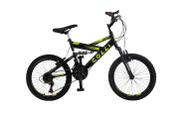 Bicicleta Aro 20" Colli GPS Freio V-Brake de Aço Carbono Suspensão Dupla