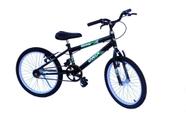 Bicicleta aro 20 conv preto onix adesivo verde
