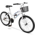 Bicicleta Aro 20 Dks Infantil Menina Criança Mtb Com Cesta C/Rodinha