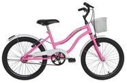 Bicicleta aro 20 Feminina Beach Retro Vintage Rosa Chiclete