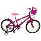 Bicicleta aro 20 feminina pink com rodinhas. - TRÍADE