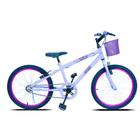 Bicicleta Aro 20 Forss Bella Com Cestinha Azul Bebe