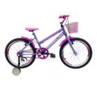 Bicicleta Aro 20 Infantil C/ Rodas Horus Feminina