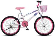 Bicicleta Aro 20 Infantil Colli Mtb Rosa-Com Cesta
