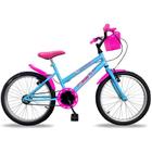 Bicicleta Aro 20 Infantil Feminina com Cestinha Para Criança Menina