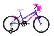 Bicicleta Aro 20 Infantil MTB Girl Com Roda Lateral