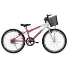 Bicicleta Aro 24 Feminino Athor Model Com Cesta 01 Velocidade