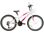 Bicicleta Aro 24 Infantil Caloi Ceci Branca 21 Marchas