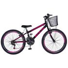 Bicicleta Aro 24 Kls Sport Gold Freio V-Brake Mtb 21 Marchas Feminina