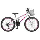 Bicicleta Aro 24 Kls Sport Gold Freio V-Brake Mtb 21 Marchas Feminina