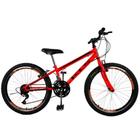 Bicicleta Aro 24 Kls Sport Gold Freio V-Brake Mtb 21 Marchas