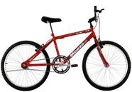 Bicicleta Aro 24 Masculina Menino Sem Marcha Vermelha