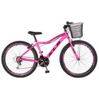 Bicicleta Aro 26 Alumínio Kls Sport Gold Freio V-Brake Mtb 21 Marchas Feminina