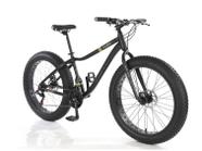 Bicicleta Aro 26 Fat Bike Elleven Alumínio 21v Preta