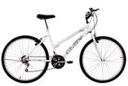 Bicicleta Aro 26 Feminina Adulto 18 Marchas Branca