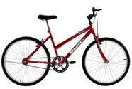 Bicicleta Aro 26 Feminina Adulto Sem Marcha Vermelha