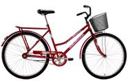 Bicicleta Aro 26 Feminina Dalannio Bike Classic Freio no Pé Vermelha