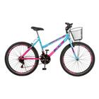 Bicicleta Aro 26 Kls Sport Gold Freio V-Brake Mtb 21 Marchas Bicolor Feminina