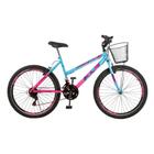 Bicicleta Aro 26 Kls Sport Gold Freio V-Brake Mtb 21 Marchas Bicolor Feminina