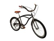 Bicicleta Aro 26 masculino beach Caiçara retrô 6v Preto