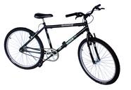 Bicicleta aro 26 mtb onix sem marchas cor preto adesivo verde